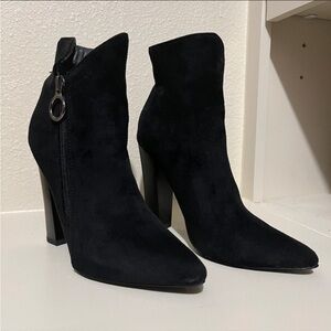 Black Suede Booties